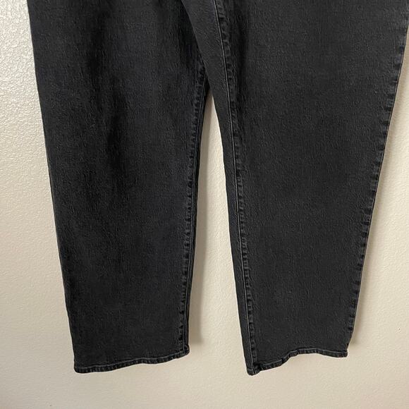 Madewell Jeans Womens 18W Black Curvy 90s Straight Leg High Rise Denim Cotton - Picture 6 of 13